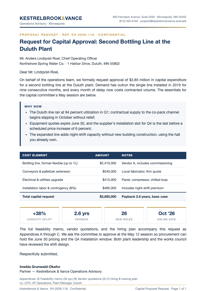 Executive Summary Proposal Request